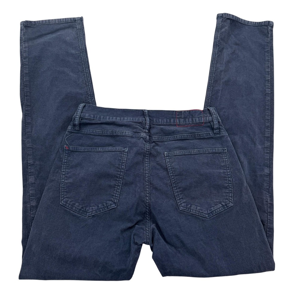 Marine Layer Pants Mens 32 X 34 Blue Corduroy Slim Straight Stretch 5-Pocket